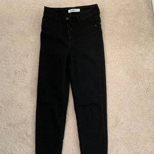 Zarabasics high waisted black jeans